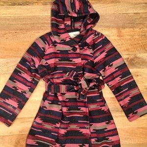 Anthropologie Tabitha Aztec Print Long Jacket